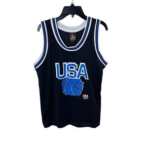Olympics Jc Penney USA Basketball Jersey Boys Youth Size Large Blue 90s Vintage